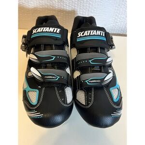Scattante Road Bike Cycling Shoes Clip In Buckle‎ Black Blue White Size 41